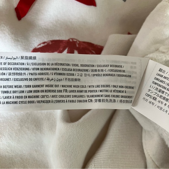 Abercrombie Kids White Popover Hoodie Size 9 10 Bows Sweatshirt Legging Friendly - Picture 7 of 9